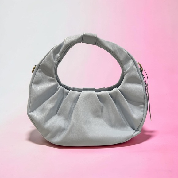 Scoop Handbags - Large Crescent Crossbody (light Blue)
